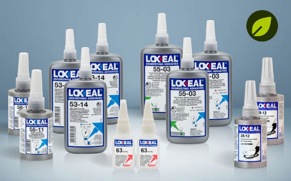 Loxeal Adhesives, anaerobic adhesives for thread sealing, thread locking, flange sealing and instant adhesives, not subject to labelling