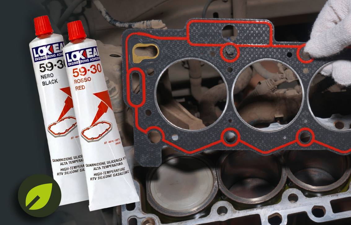 Pakning af silikone Loxeal 59-30, sort og rød silikoneslange 75 ml