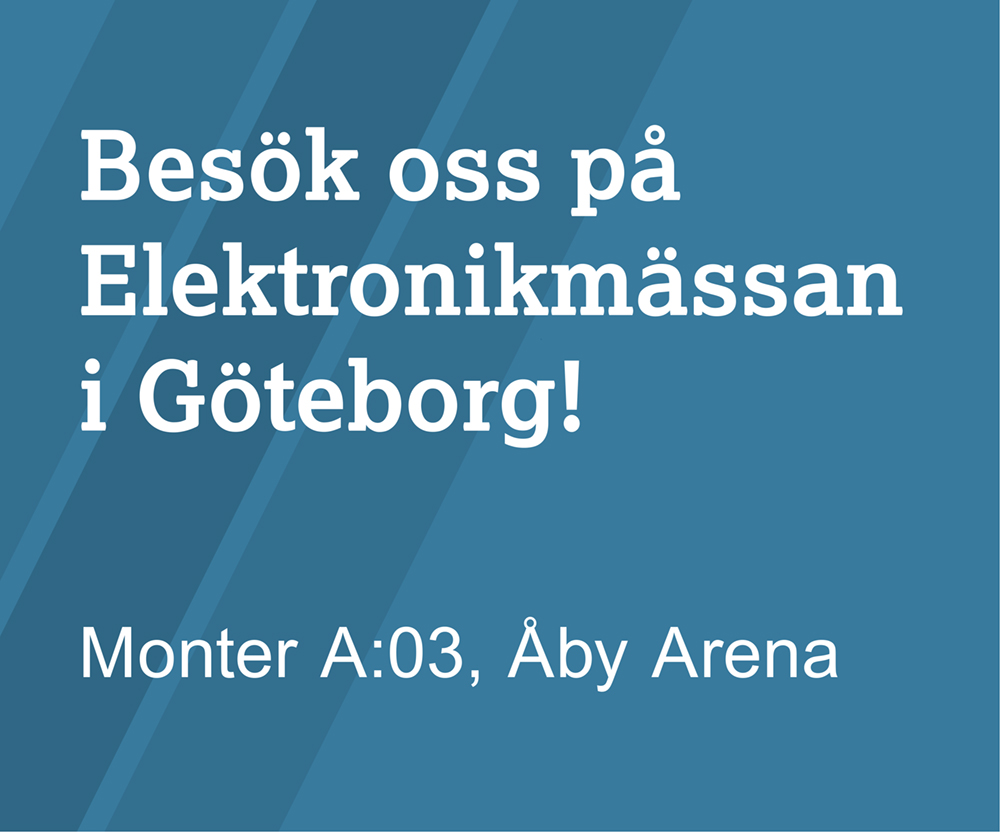 Mød Tribotec på elektronikmessen i Göteborg, Åby Arena stand A:03