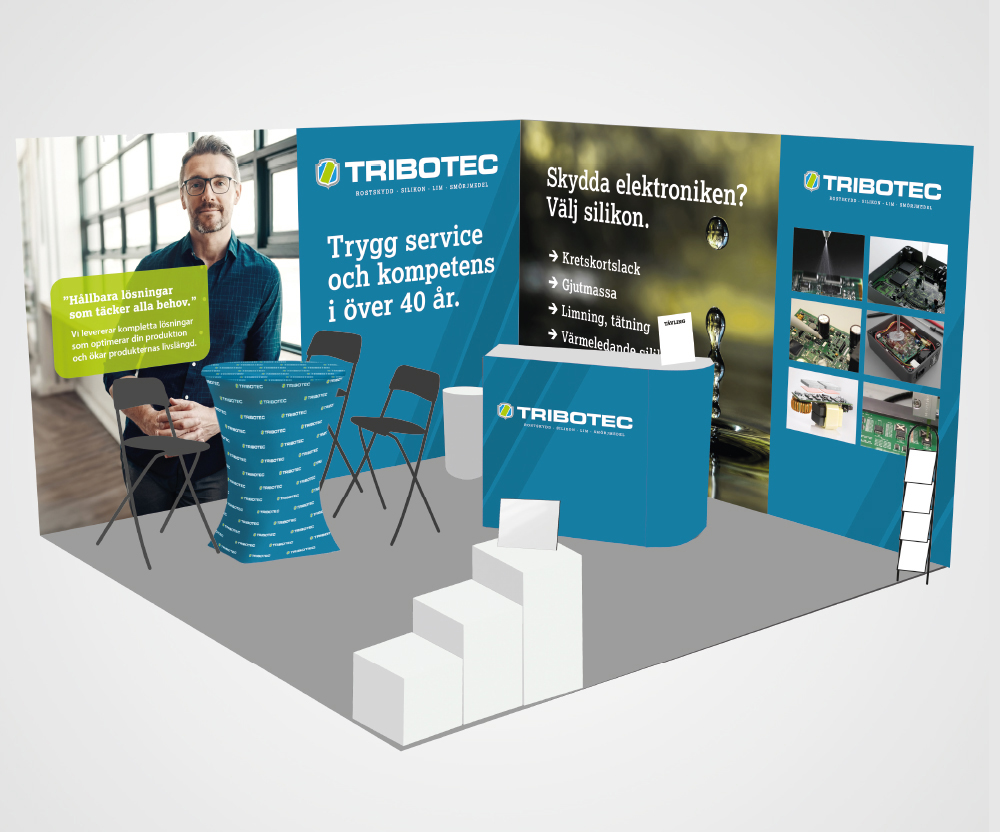 Tribotec på elektronikmessen i Göteborg, Åby Arena stand A:03