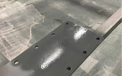 Zinc spray on protection plate between chassis and tank, for permanent rust protection