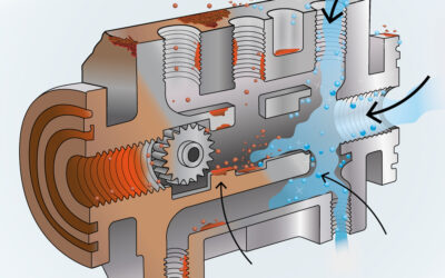 Liquid rust removal using VCI technology, for example in machinery, or on metal and industrial equipment.